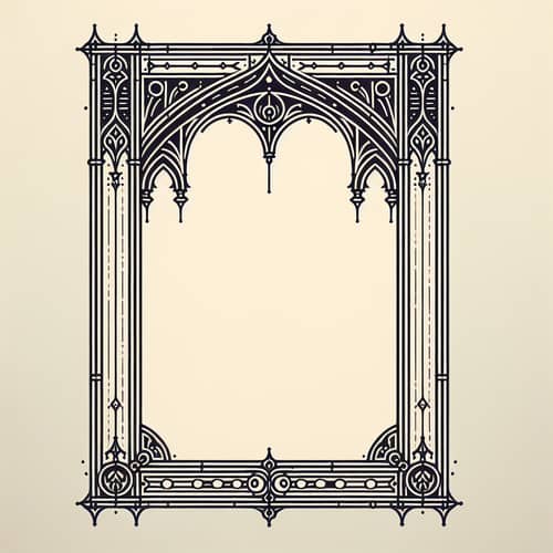 Minimalist Gothic-Style Border Design