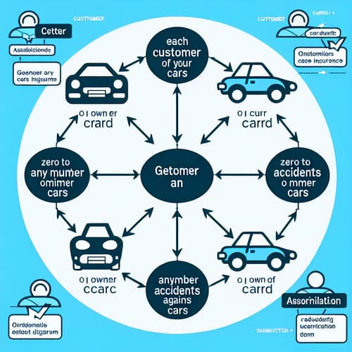 Car Insurance Company ER Diagram: Customer, Car & Accident Relationships