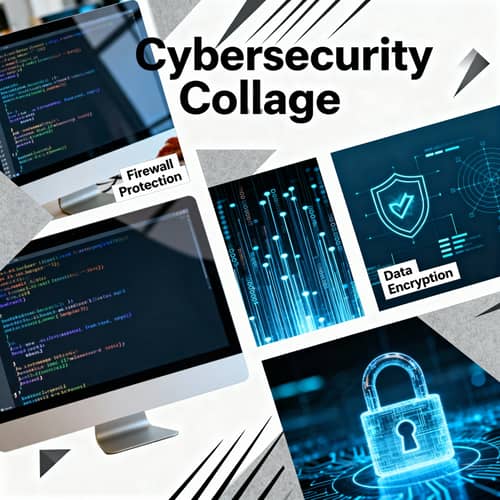 Cybersecurity Photo Collage Creation Cybersecurity Photo Collage Creation