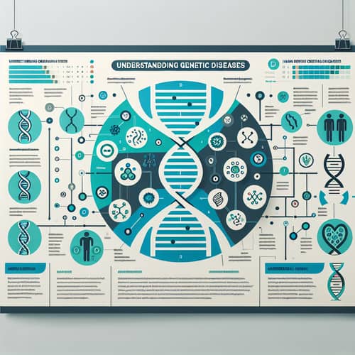 Understanding Genetic Diseases Poster - DNA Helix & Genes