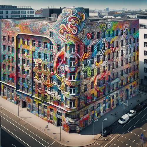 Colorful Graffiti Art Adorning Urban Building