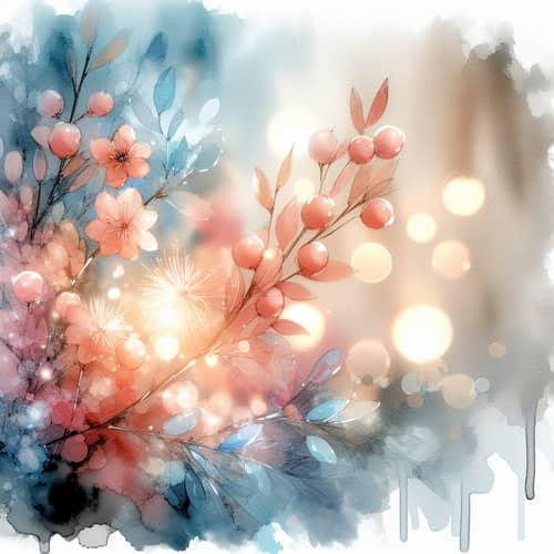 Brilliant Glow: Watercolor Style Light Reflection