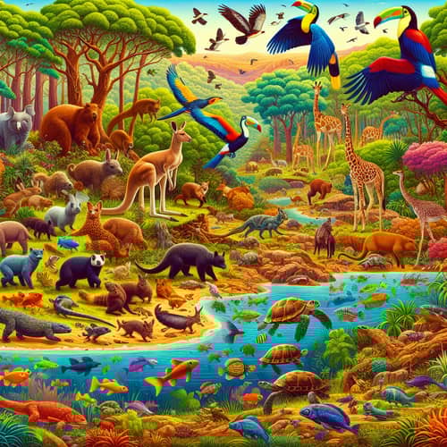 Diverse Wildlife Landscape | Animals in Varied Habitats