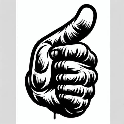 Gestures of Approval in Black and White Basic Style
