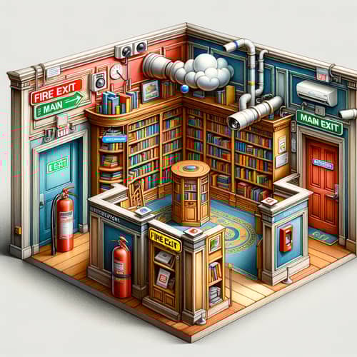 Intricately Designed 3D Library with Safety Features