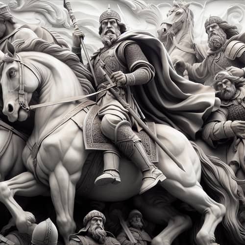 Russian Fairy Tale Bogatyrs: Dobrynya Nikitich, Ilya Muromets, Alyosha Popovich