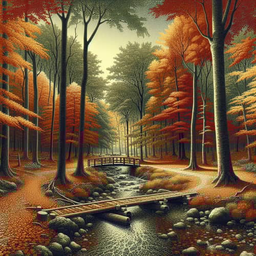 Autumn Forest Illustration in New Style