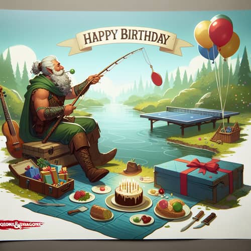 Bard's Birthday Bash: Fishing and Table Tennis Celebration
