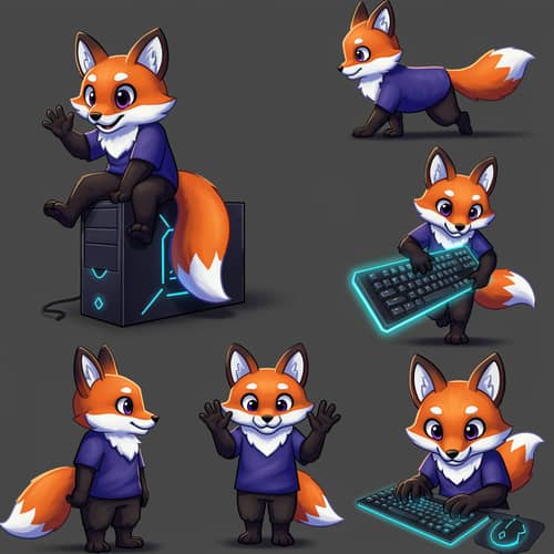 Lucid PC Club Mascot - Versatile Poses