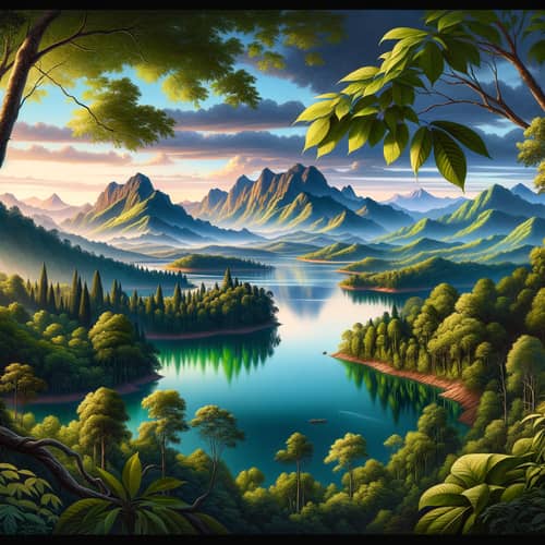Tranquil Landscape Photography: Breathtaking Mountains & Peaceful Lake