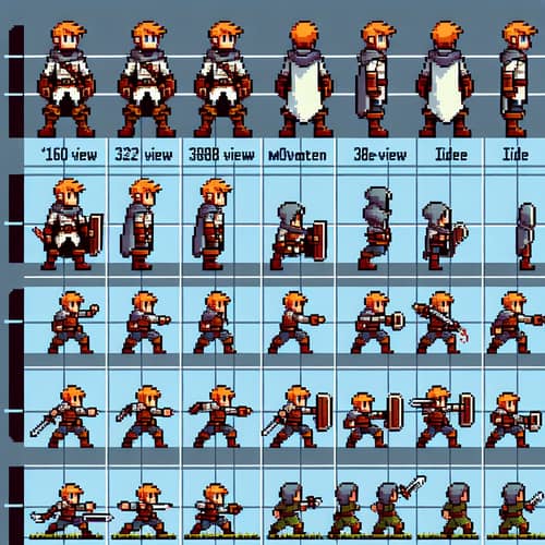 Dungeons and Dragons Pixel Art Character Sprite Sheet