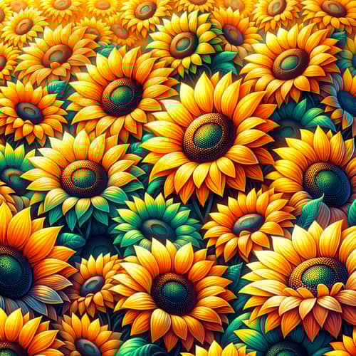 Vibrant Sunflower Patterns for Summer Backgrounds