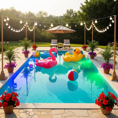 Outdoor Pool Decoration Ideas and Water Filling Tips