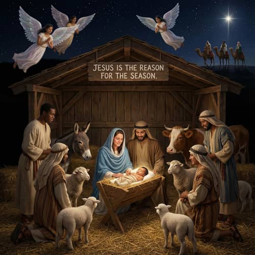 Jesus Is the Reason for the Season - A Traditional Nativity Jesus Is the Reason for the Season - A Traditional Nativity