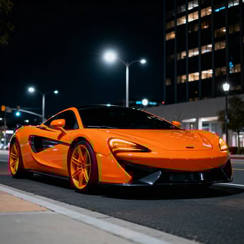 Stunning Orange Supercar with Tinted Windows Stunning Orange Supercar with Tinted Windows