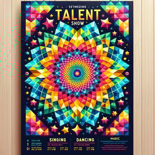 Vibrant Talent Show Poster | Kaleidoscope of Colors