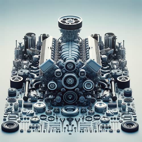 Majestic V8 Engine & Auto Parts Arrangement
