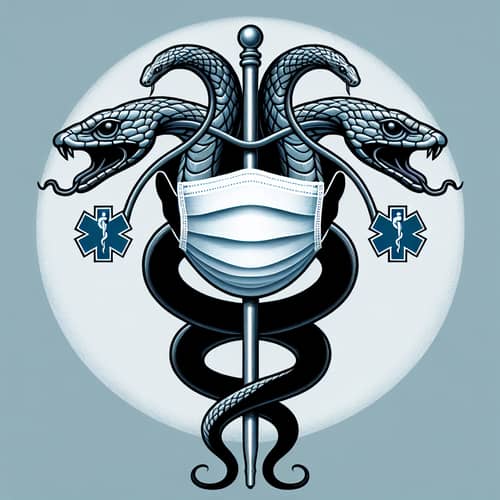 Anonymous Medical Symbol: Serpent and Mask