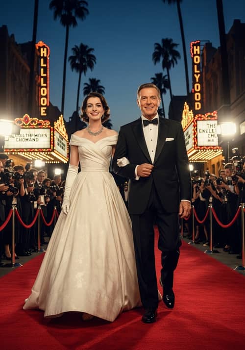 Gene Kelly & Anne Hathaway at 1950s Film Festival
