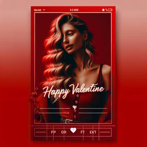Stylish Valentine Postcard for Instagram Stories | Affection & Love Messages
