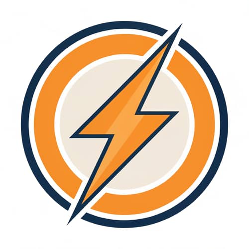 Orange Lightning Logo Design - Company Branding