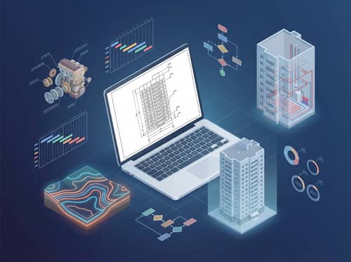Technical Illustration of Building and Engineering Models Technical Illustration of Building and Engineering Models