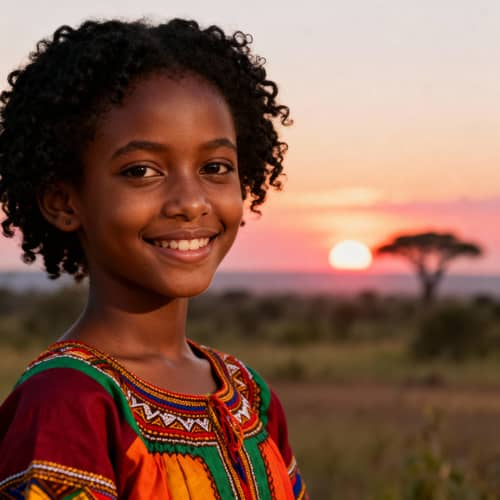 Stunning Ethiopian Girl in Traditional Attire Stunning Ethiopian Girl in Traditional Attire