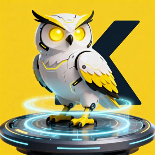 Futuristic Oracle Owl Mascot Design for Kash