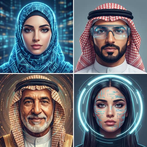 AI-Generated Profile Pictures of Arabic People
