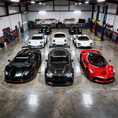Luxury Garage with Exotic Cars