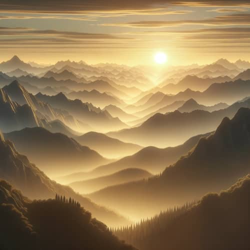 Serene Mountain Range Sunrise | Tranquil Nature Motion Video