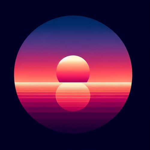 Tranquil Sunset Artwork | Serene Minimalist Painting