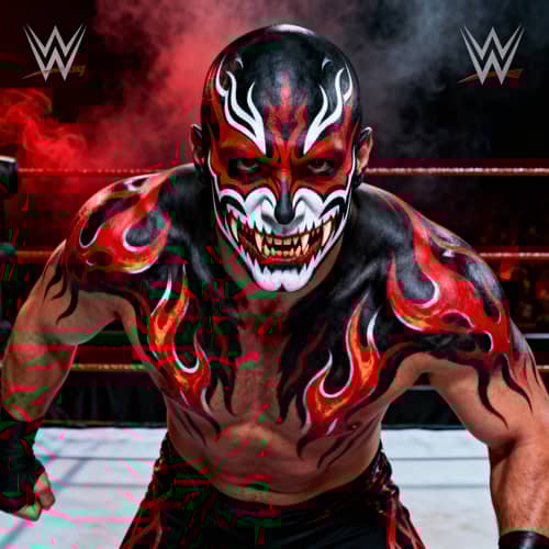 Demon King Portrait: Realistic Wrestling Artwork