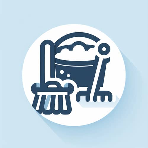 Cleaning Icon | Hygienic Bucket, Mop & Duster Icon