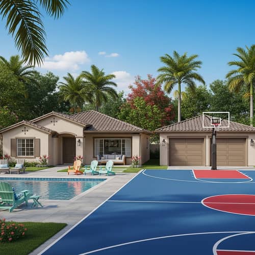 Charming 3-Bedroom Home with Pool & Basketball Court