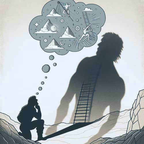 Man's Ambition and Shortcomings: A Minimalistic Illustration