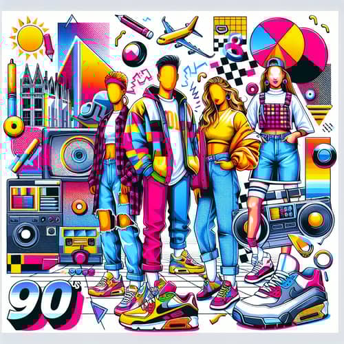 Capturing the Unique Aesthetic of the 90s | Vibrant Colors & Chunky Sneakers