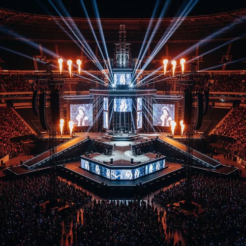 Square Design Stadium Tour Stage Inspired by Taylor Swift