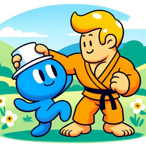 Cartoon Characters Dance on a Meadow - Fun and Vibrant Scene