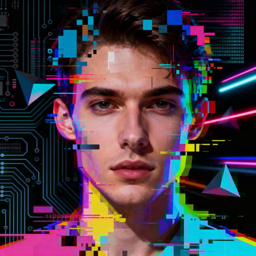 Digital Glitch Portrait Art & Effects
