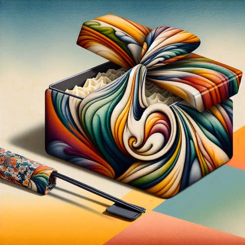Stunning Furoshiki Bento Tie Art Piece