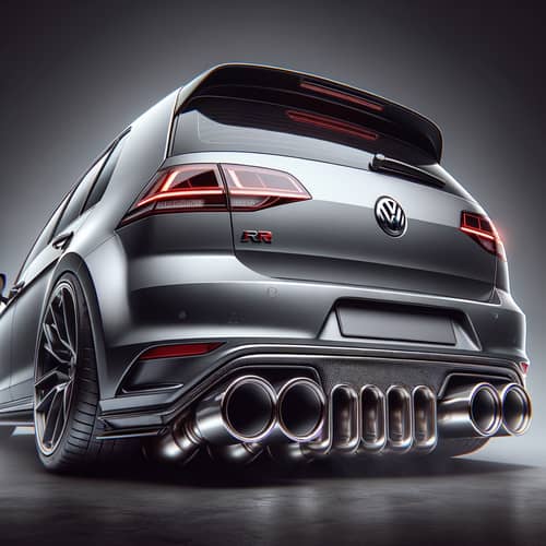 Custom Titanium Exhaust System Design for VW Golf R Mk6