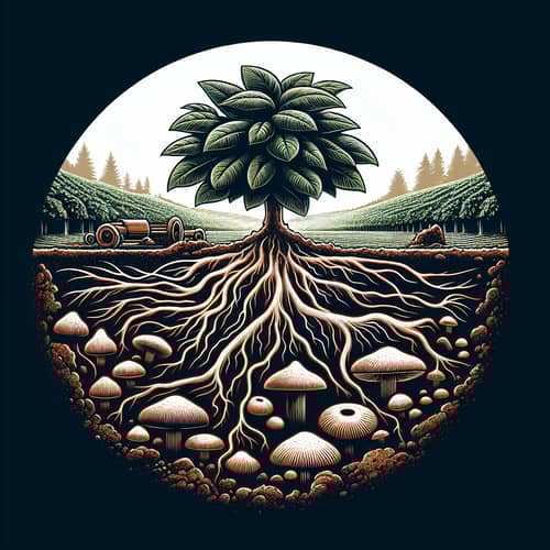 Coffee Plantation Mycorrhizal Fungi | Symbiotic Relationship Visualized