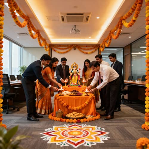 Office Deepavali Pooja Celebration Highlights Office Deepavali Pooja Celebration Highlights