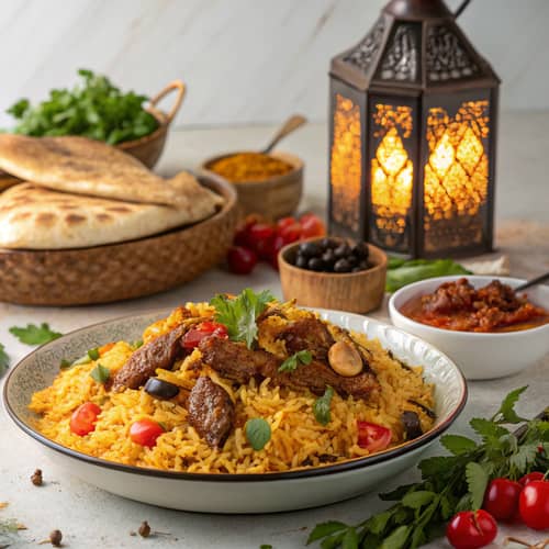 Delicious Main Course of Arabic Cuisine