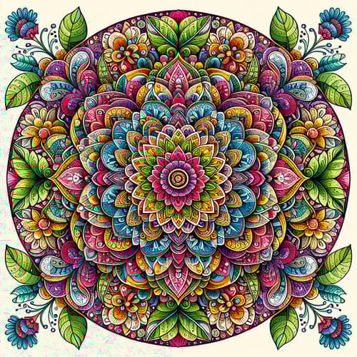 Vibrant Floral Mandala Design