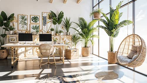 Tropical Home Office Design Ideas