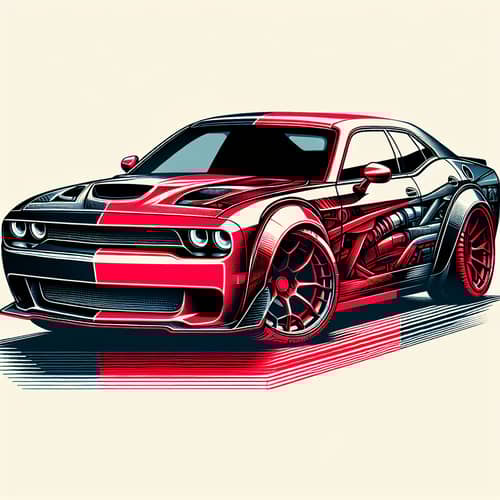 Custom-Made European Sports & American Muscle Car | Red & Black Design