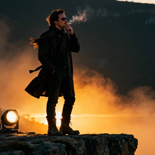 Cinematic Portrait of a Man at Sunset Cinematic Portrait of a Man at Sunset