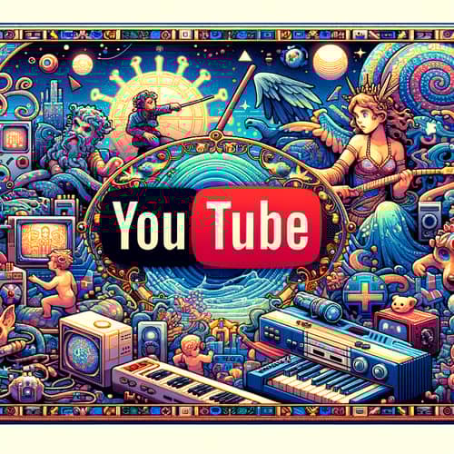 High-Definition YouTube Banner with Pre-1912 Art Nouveau Influence